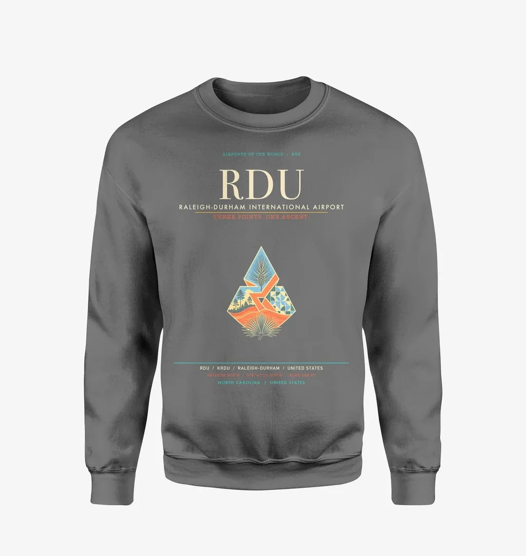 Raleigh-Durham International Airport RDU Sweatshirt - Gray