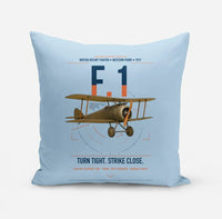 Thumbnail for Sopwith Camel F.1 design on light blue pillow