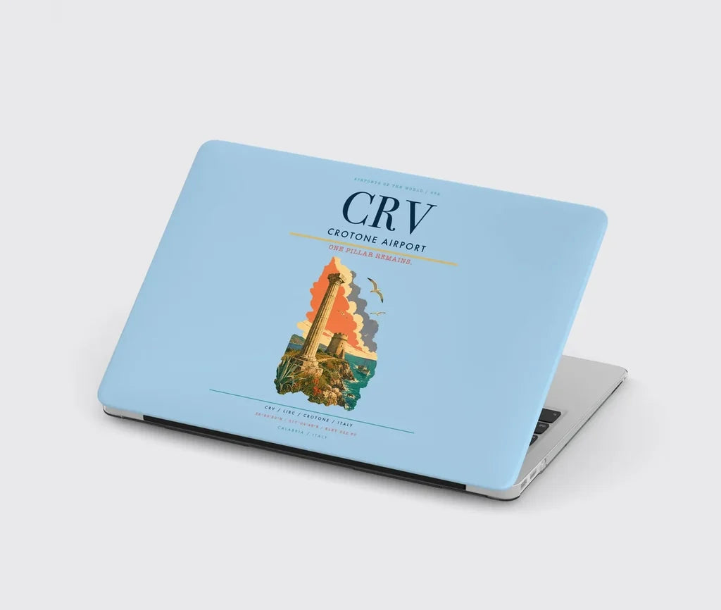 Crotone Airport (CRV) design on light blue MacBook case