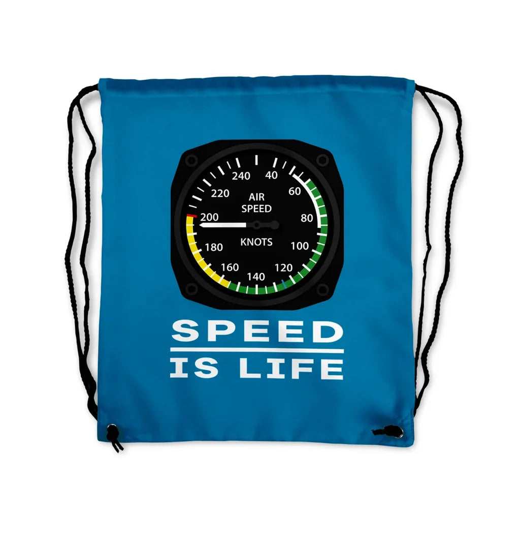 Speed Is Life Drawstring Bag - view 5