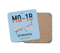 Thumbnail for MQ-1B Predator design on light blue 1 piece coaster