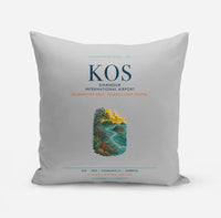 Thumbnail for Sihanouk International Airport Sihanoukville (KOS) design on light gray pillow