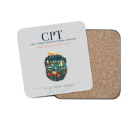 Thumbnail for Cape Town International Airport (CPT) design on light gray 1 piece coaster