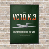 Thumbnail for Vickers VC10 K.3 vertical canvas print - framed - dark green background