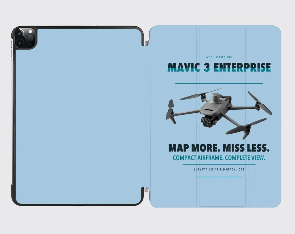 DJI Mavic 3 Enterprise design on light blue ipad tablet case