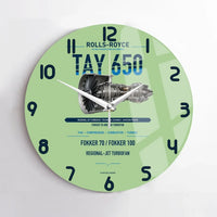 Thumbnail for TAY 650 design on light green no frame wall clock