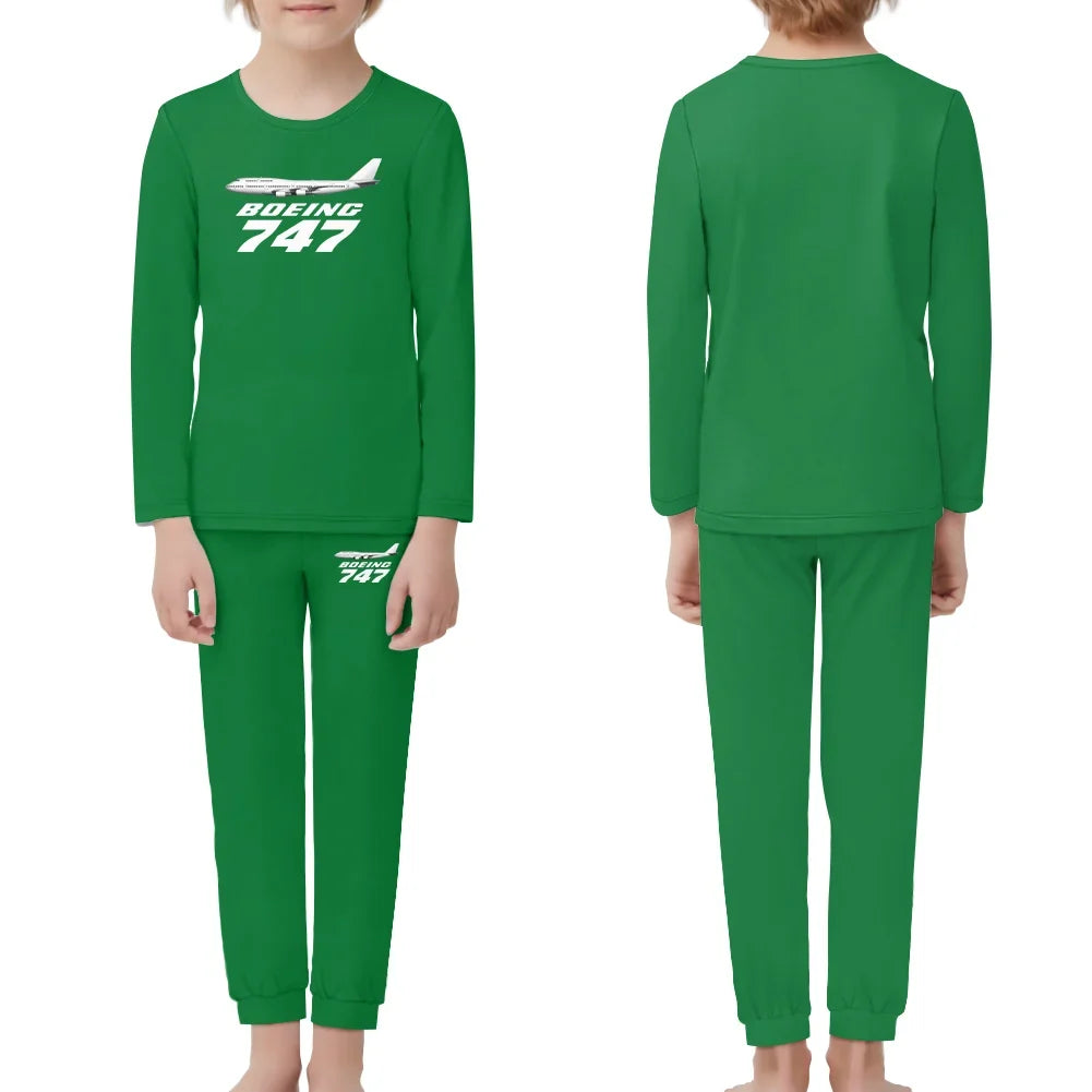 The Boeing 747 children pajamas - Green
