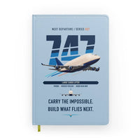 Thumbnail for Boeing 747-400 Dreamlifter design on light blue notebook