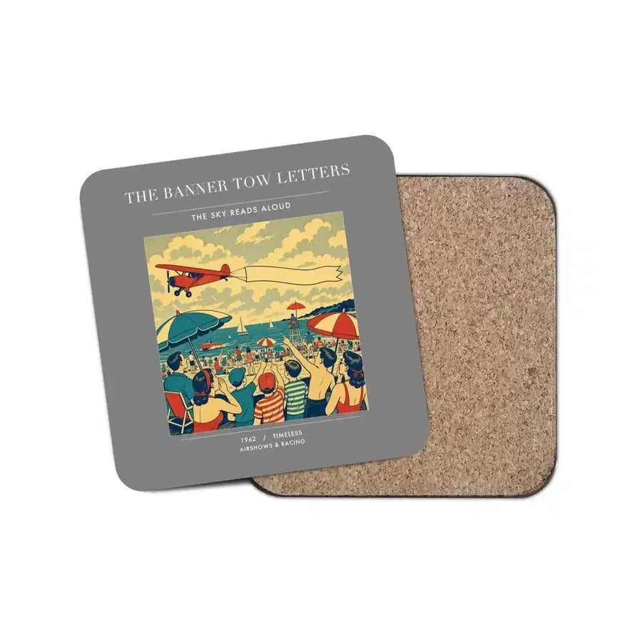 The Banner Tow Letters - Designed Coasters design on gray 1-piece