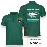 Thumbnail for DJI Phantom 4 RTK design on green polo with custom name badge