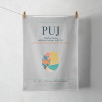 Thumbnail for Punta Cana International Airport (PUJ) design on light gray towel