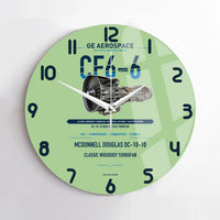 Thumbnail for CF6-6 design on light green no frame wall clock