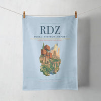 Thumbnail for Rodez–Aveyron Airport (RDZ) design on light blue towel