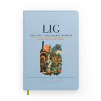 Thumbnail for Limoges – Bellegarde Airport (LIG) design on light blue notebook