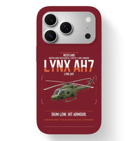 Thumbnail for Westland Lynx AH7 design on dark red magsafe iphone case, for iPhone 17 Pro
