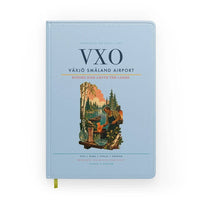 Thumbnail for Växjö Småland Airport (VXO) design on light blue notebook
