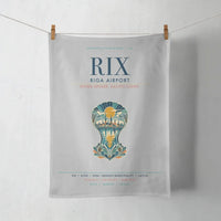 Thumbnail for Riga Airport (RIX) design on light gray towel