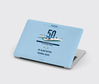 Thumbnail for Fokker 50 design on light blue MacBook case