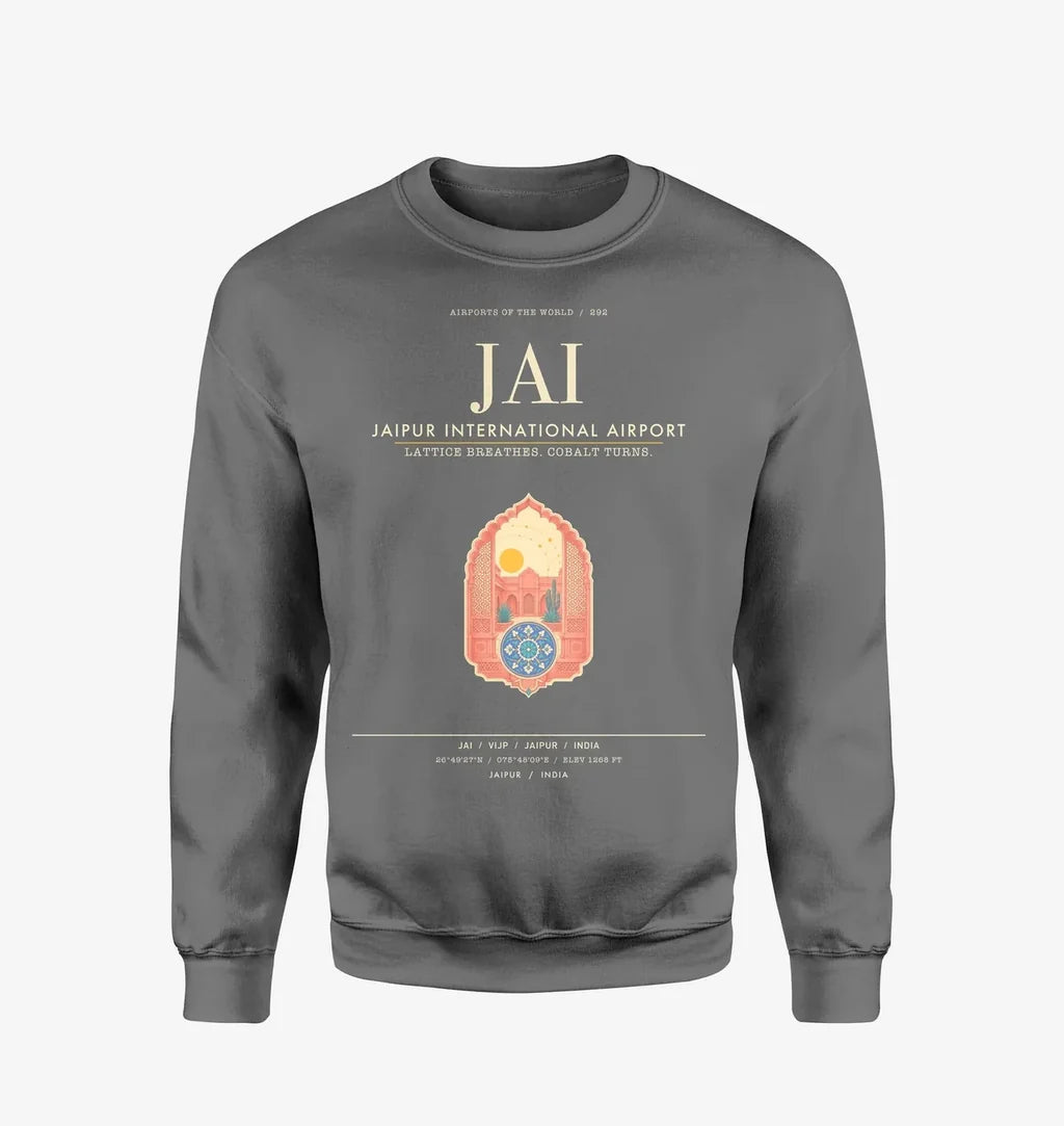 Jaipur International Airport JAI Sweatshirt - Gray
