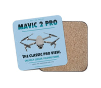 Thumbnail for DJI Mavic 2 Pro design on light blue 1 piece coaster