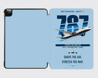 Thumbnail for Boeing 787-9 Dreamliner design on light blue ipad tablet case