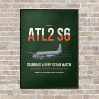 Thumbnail for Atlantique 2 Standard 6 vertical canvas print - framed - dark green background