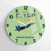 Thumbnail for F-15C Eagle design on light green no frame wall clock