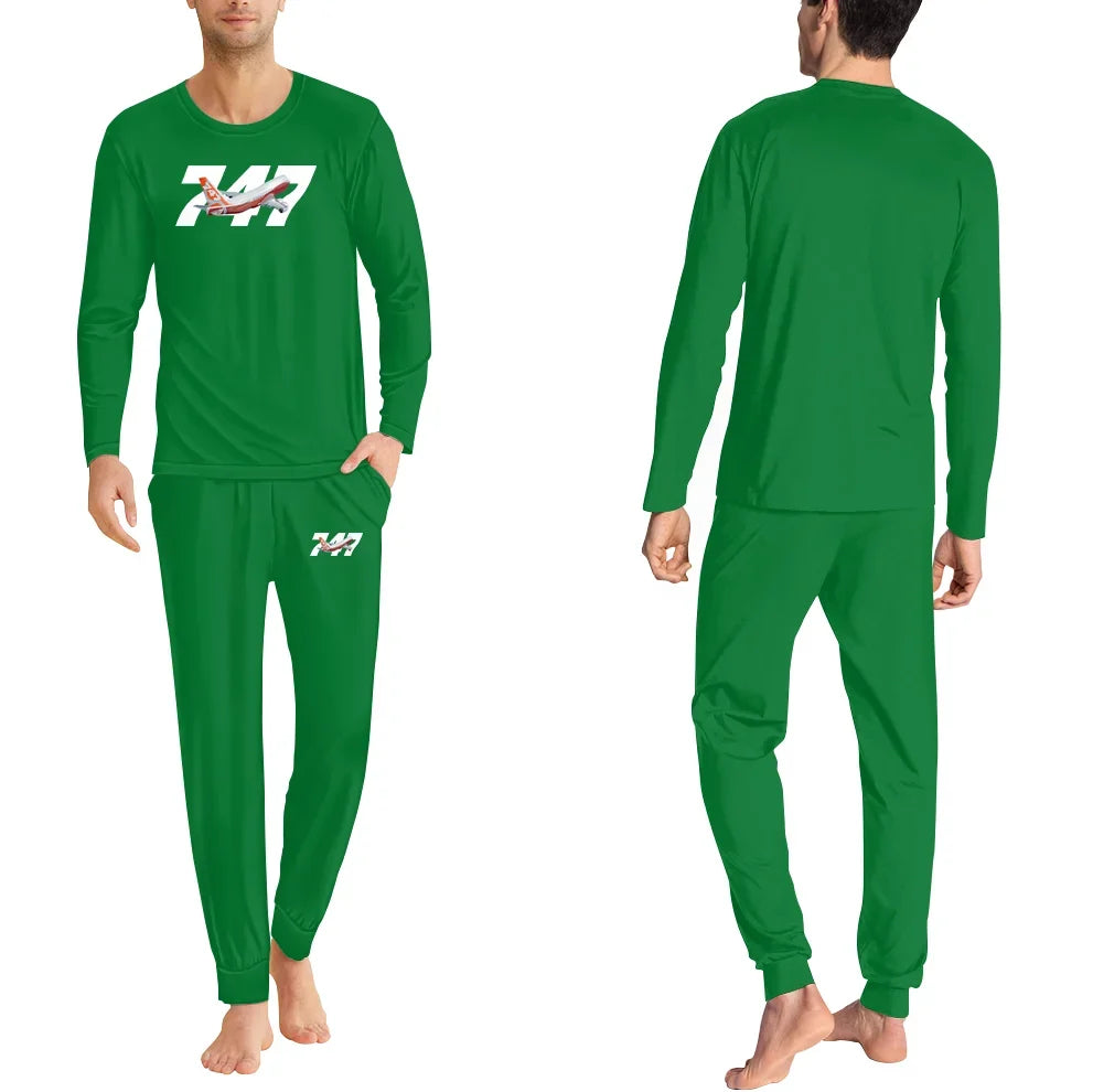 Super Boeing 747 Intercontinental men pajamas - Green