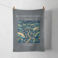 Thumbnail for VINTAGE G4133 - The Night Freight Jets - Designed Towels design on gray
