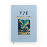 Thumbnail for Yellowknife Airport (YZF) design on light blue notebook