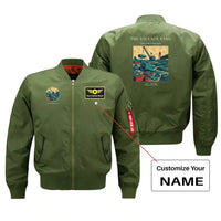 Thumbnail for VINTAGE G4509 - The Salvage Yard - Bomber Jacket design on green+name