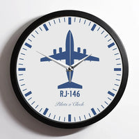 Thumbnail for British Aerospace BAe RJ-146 aviation design on premium wood and metal wall clock.
