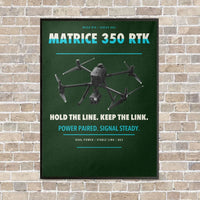 Thumbnail for DJI Matrice 350 RTK vertical canvas print - framed - dark green background