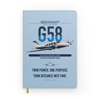 Thumbnail for Beechcraft Baron G58 design on light blue notebook