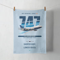 Thumbnail for Boeing 747SP design on light blue towel
