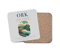 Thumbnail for Cork Airport (ORK) design on light gray 1 piece coaster