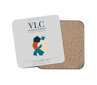 Thumbnail for Valencia Airport (VLC) design on light gray 1 piece coaster
