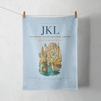 Thumbnail for Kalymnos Island National Airport (JKL) design on light blue towel