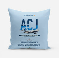 Thumbnail for Airbus ACJ330neo / exact ACJ330-800 design on light blue pillow