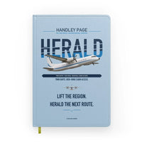 Thumbnail for Handley Page HPR.7 Dart Herald design on light blue notebook