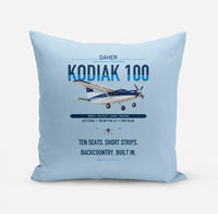 Thumbnail for Daher Kodiak 100 Series III design on light blue pillow