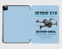 Thumbnail for Skydio X10 design on light blue ipad tablet case