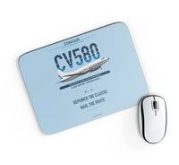 Thumbnail for Convair 580 design on light blue rectangle mouse pad