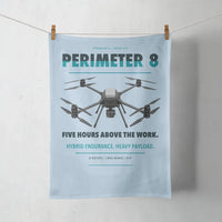 Thumbnail for Skyfront Perimeter 8 design on light blue towel