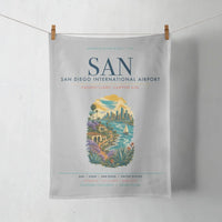 Thumbnail for San Diego International Airport (SAN) design on light gray towel