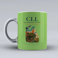 Thumbnail for Easterwood Airport (CLL) airport code design on light green ceramic mug