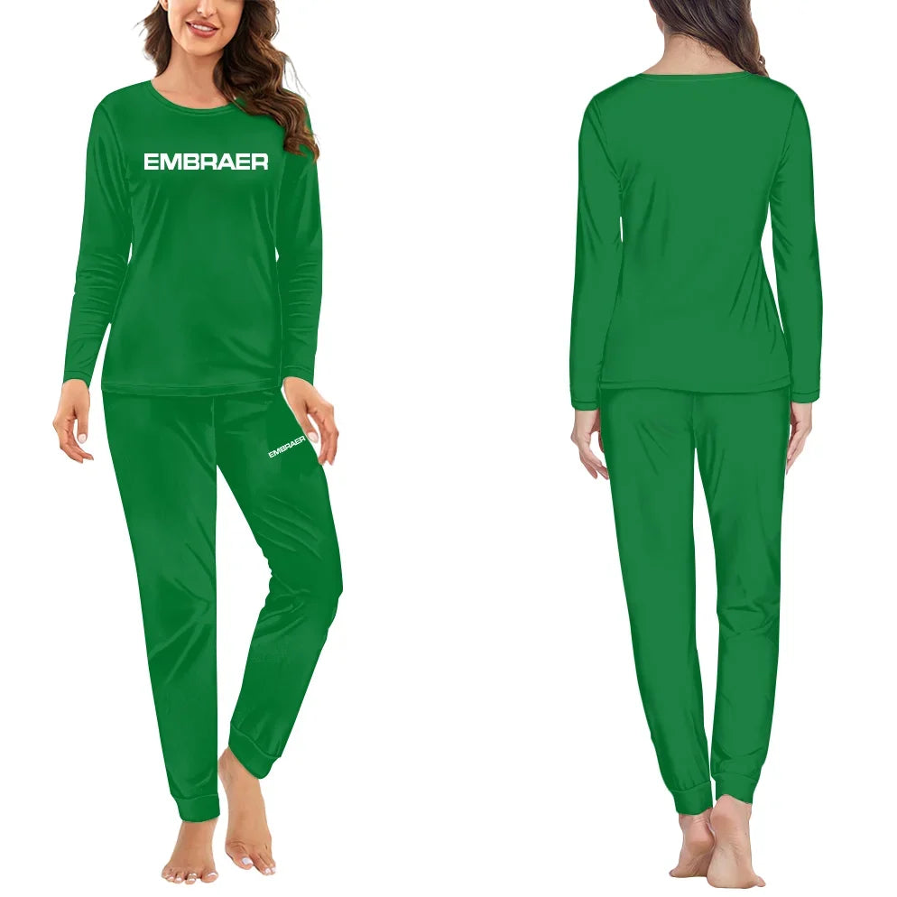 Embraer & Text women pajamas - Green