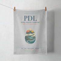 Thumbnail for João Paulo II Airport (PDL) design on light gray towel