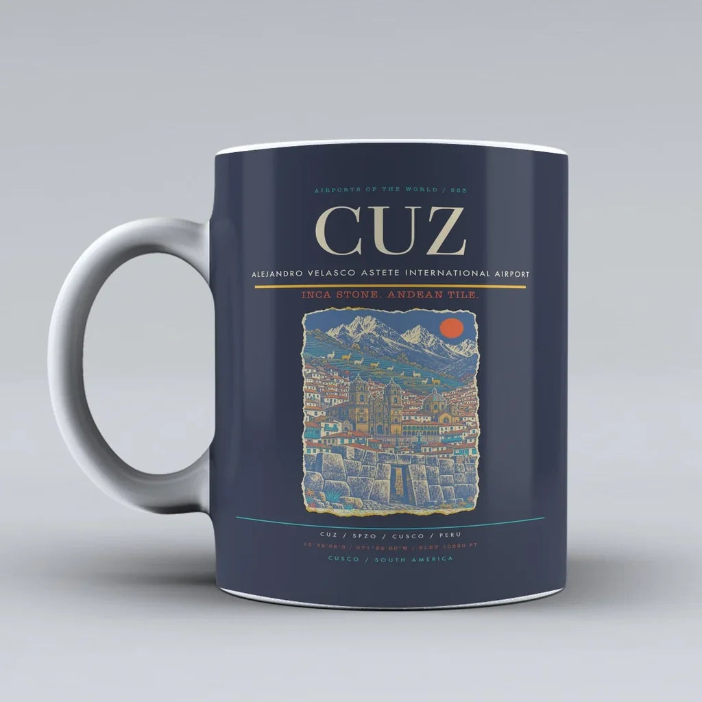Alejandro Velasco Astete International Airport CUZ Mug - Dark Blue