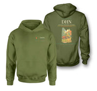 Thumbnail for Dothan Regional Airport (DHN) design on green army double-side hoodie